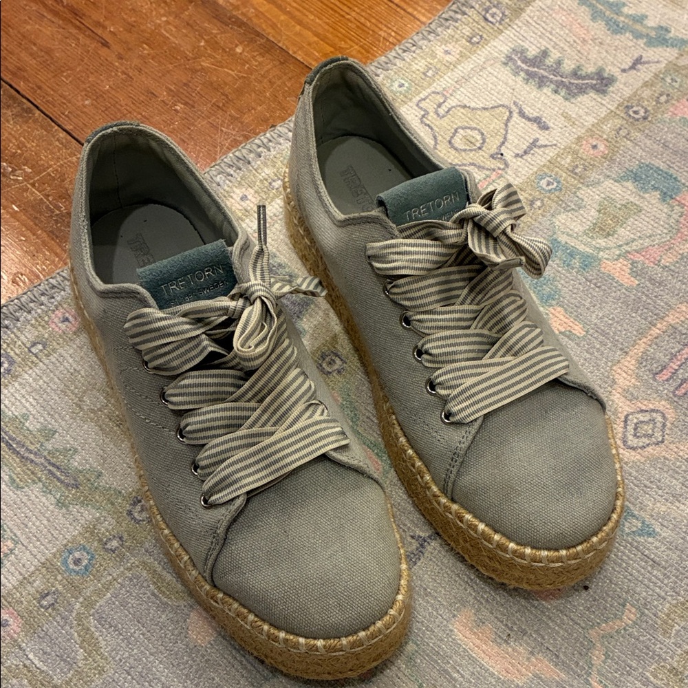Tretorn Canvas Sneakers with Striped Laces